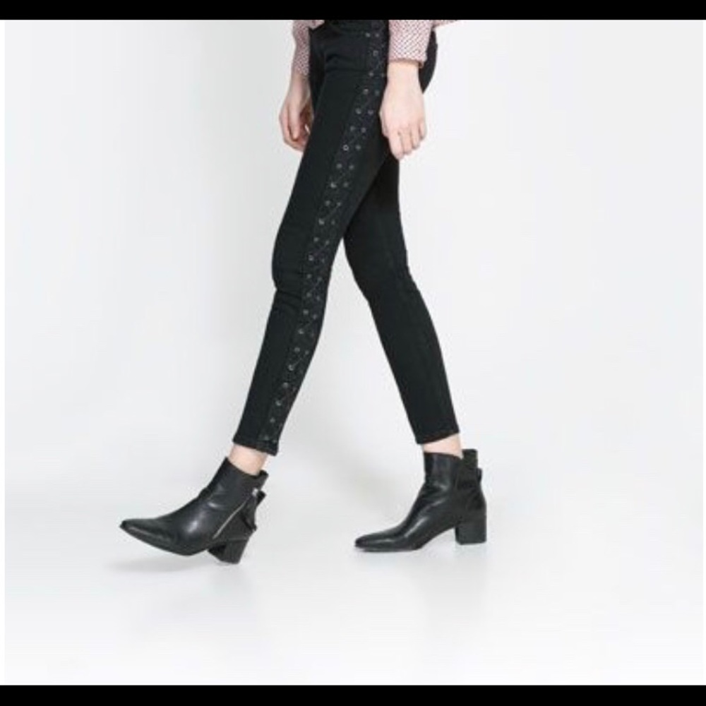 Zara lace up jeans